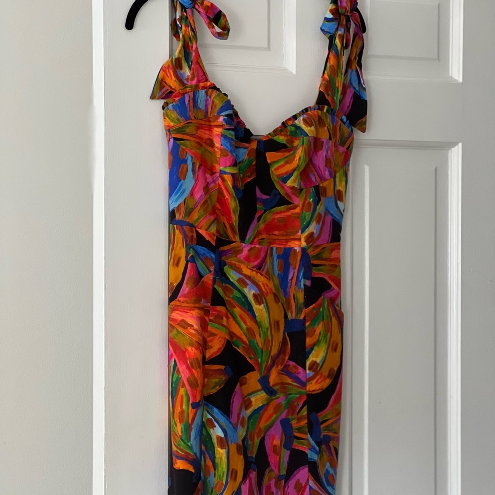 NWT farm rio bananas linen dress small